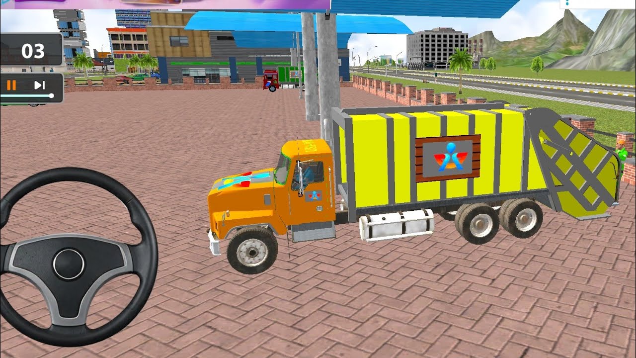 🚛 City Garbage Trash Truck Gameplay (Android) | Clean the City & Complete Collection Missions!