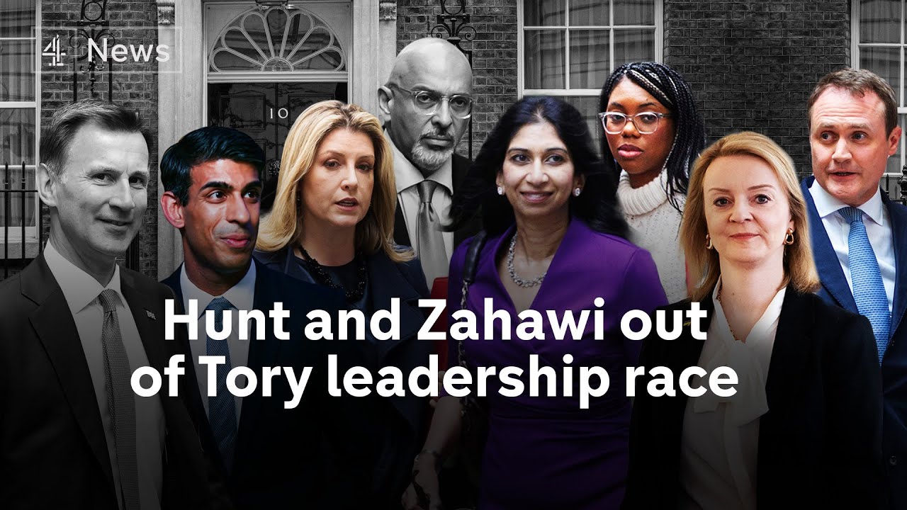 Tory leadership: Hunt and Zahawi out of race as Sunak wins first vote