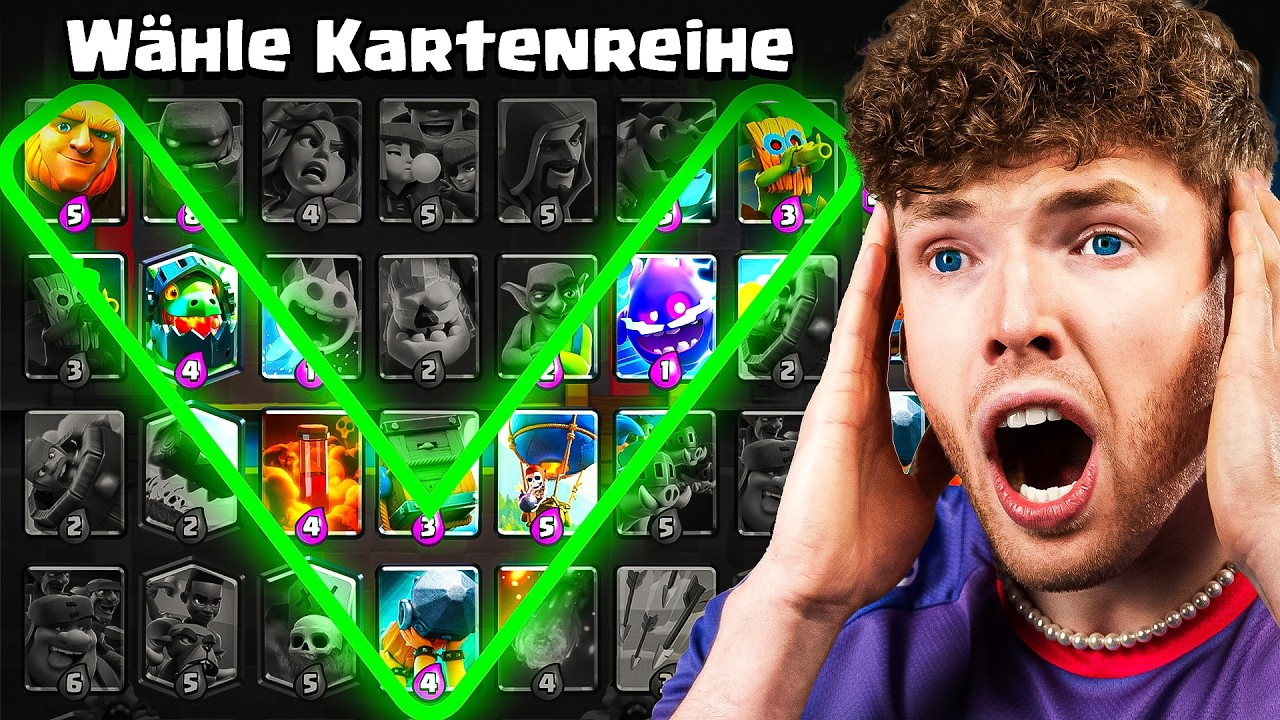 😱🤯NUR 1 KARTENREIHE WÄHLEN, BIS ICH RAUSFLIEGE... (Sensation?!) | Clash Royale Deutsch