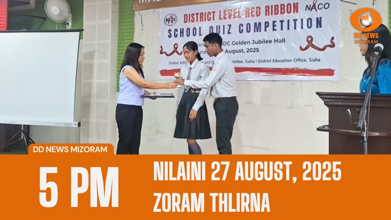 DD News Mizoram Zoram Thlirna | 27 August 2025 | 5:00 PM