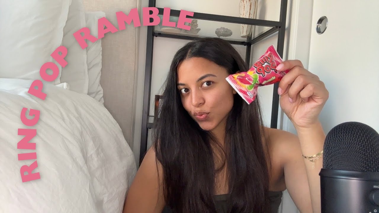ASMR: whispered ramble- lollipop mouth sounds 🍭🍬 #asmr