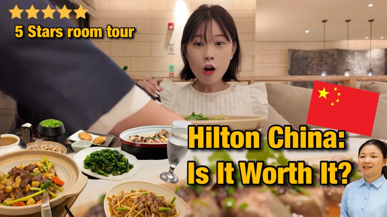 Trying a 5-Star Hotel in China 🇨🇳 | Hilton Shenzhen Room Tour + Chinese Dinner! 