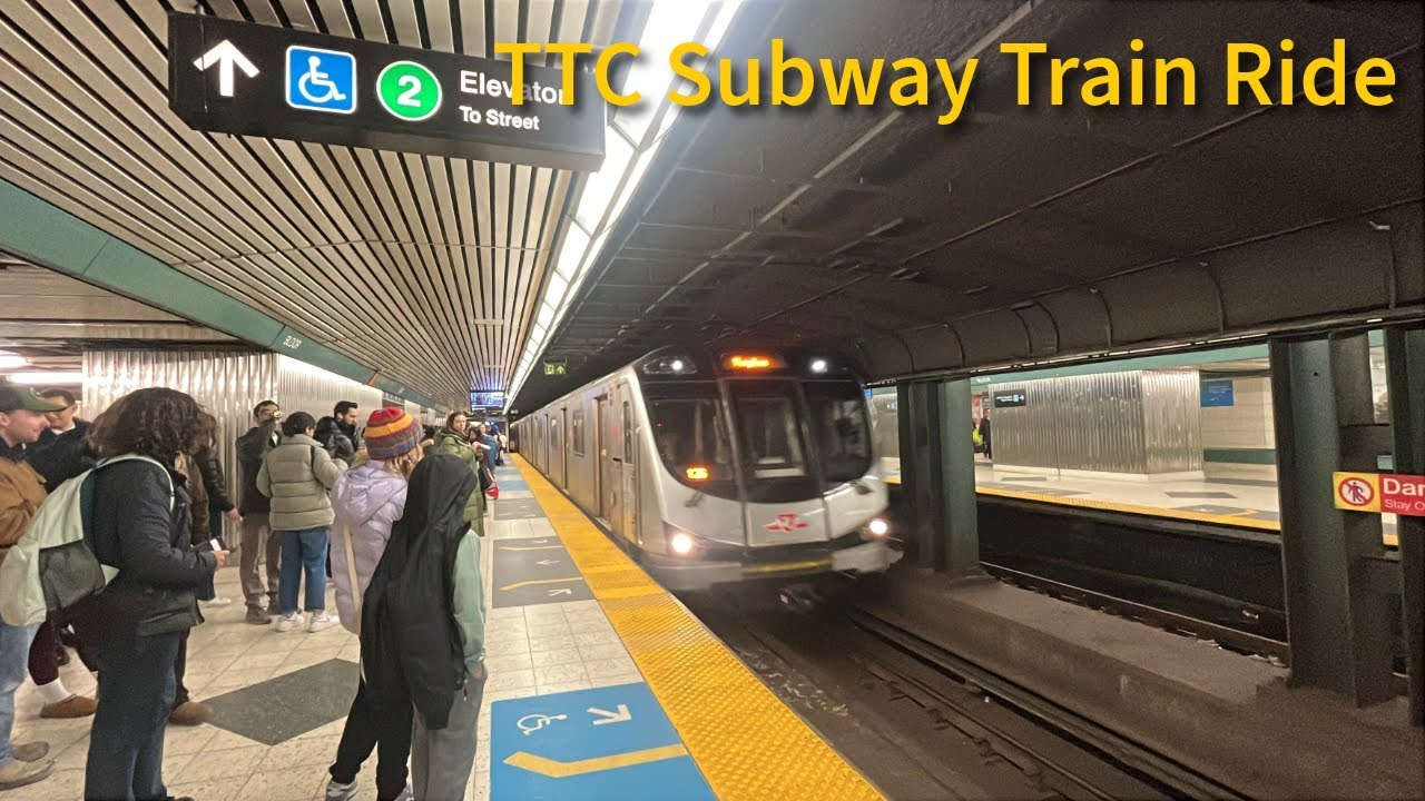 Toronto TTC Subway Train Rides on Lines 1 & 2 - Spadina to Union Station 11/23/2025