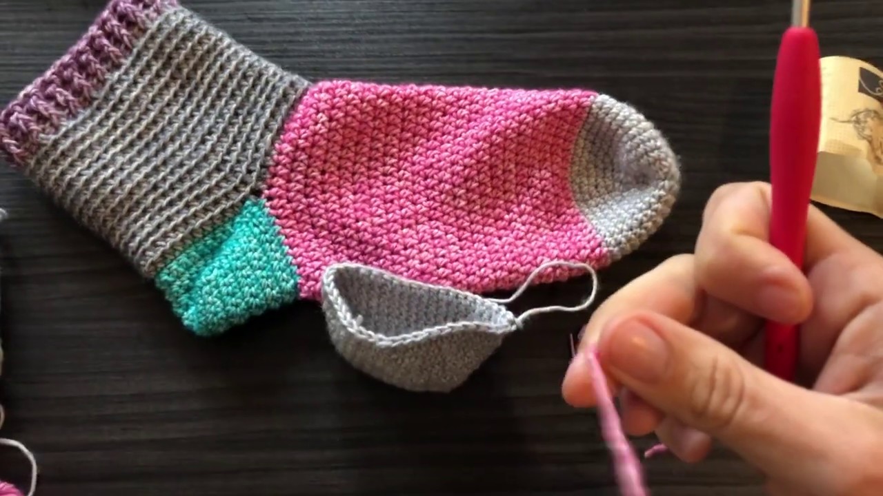 sokken haak uitdaging deel 2: voet haken, tutorial sokken haken