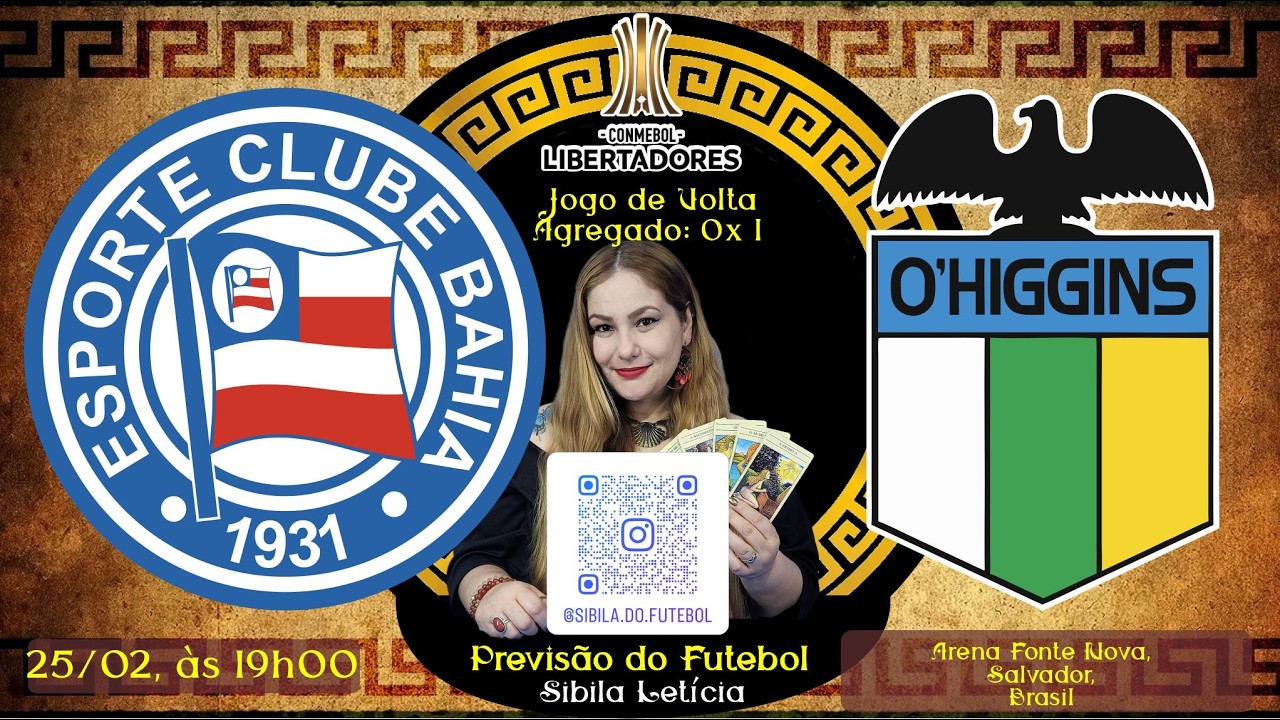 Previsão do Futebol - LIBERTADORES - Jogo de volta entre Bahia e O´Higgins