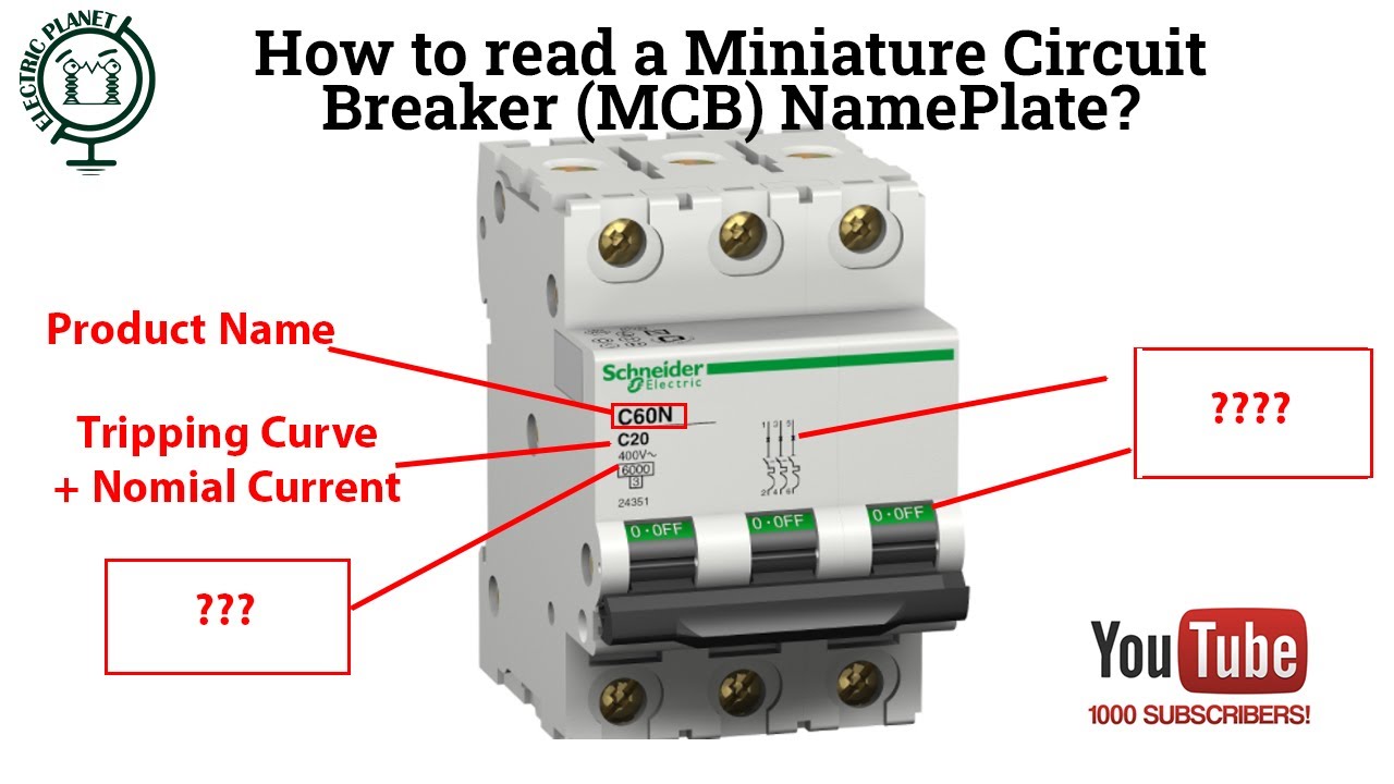 How to read a Miniature Circuit Breaker (MCB) nameplate?