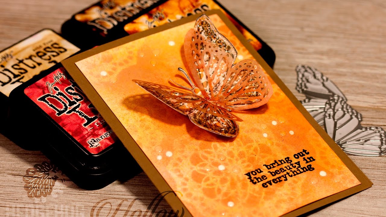 How to - Concord & 9th Butterfly Beauty Part 1:  Distress Moth Card Making Tutorial