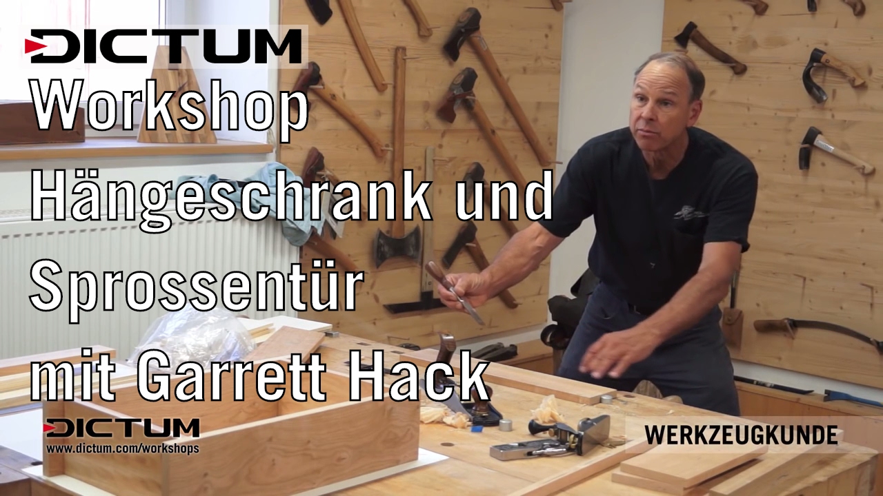 H&auml;ngeschrank und Sprossent&uuml;re mit Garrett Hack - Premium-Workshop - DICTUM-Kurswerkstatt
