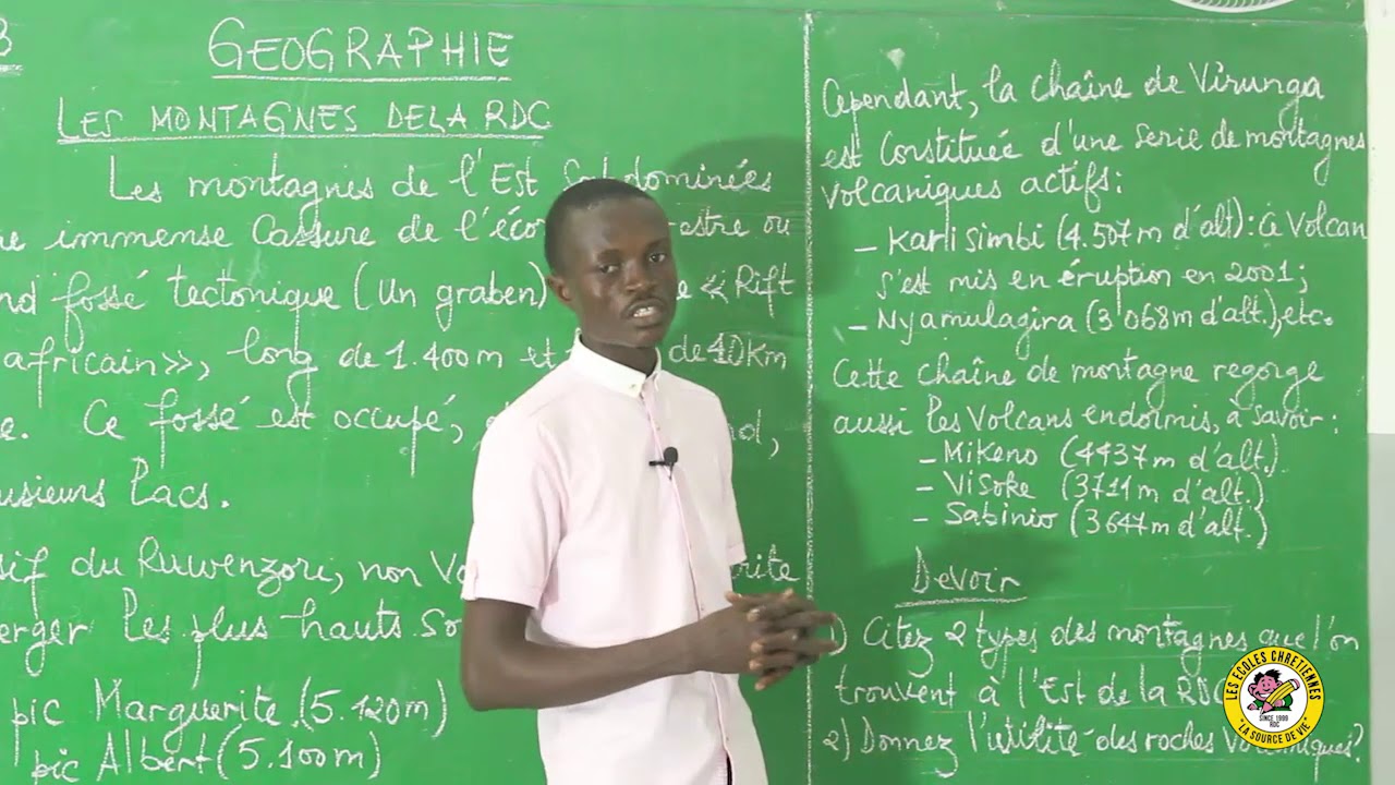 G&eacute;ographie : montagnes de la RDC