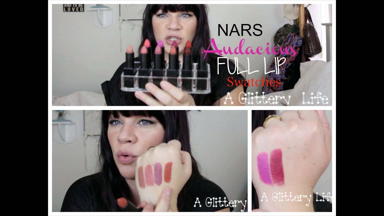 NARS AUDACIOUS LIPSTICK SWATCHES | 10 more shades!  Barbara, Liv, Rita, Jane and more!