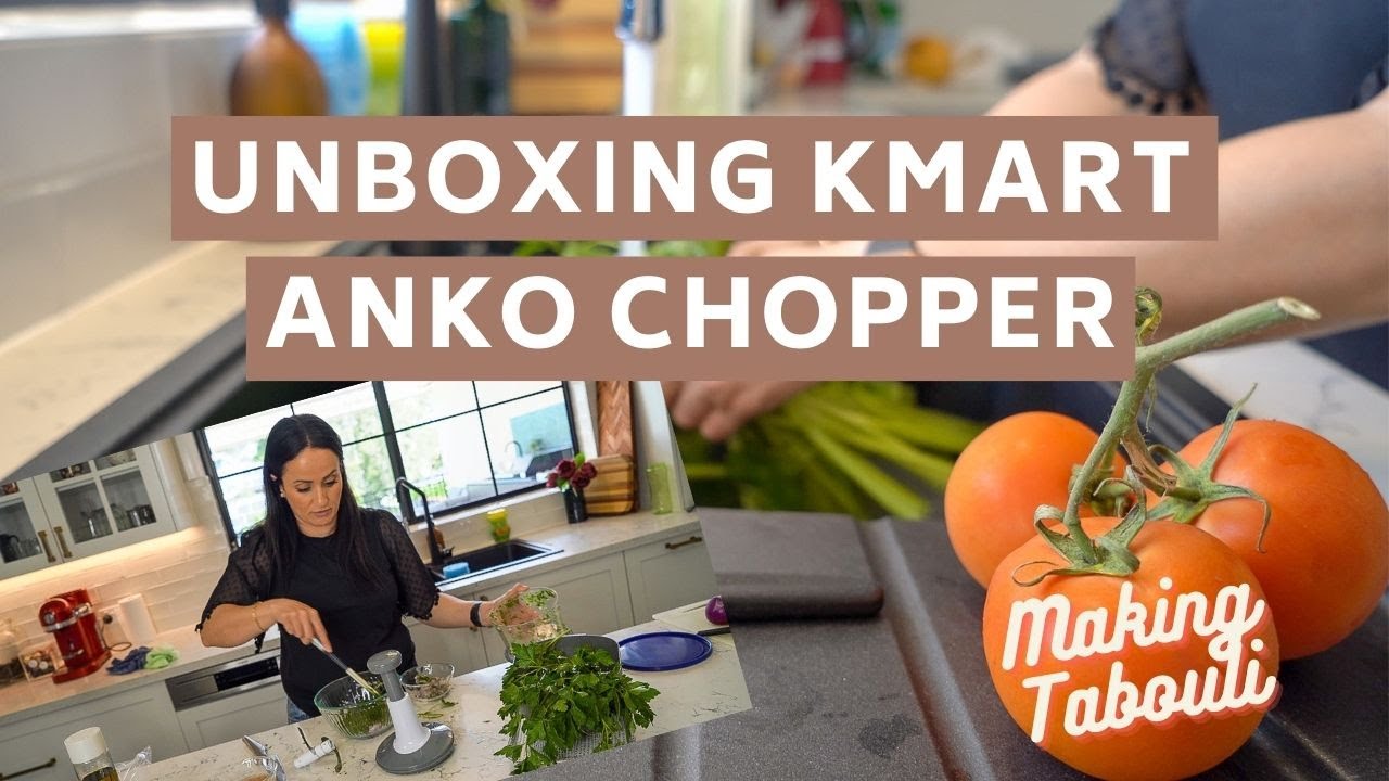 Unboxing Kmart Anko Chopper & making Tabouli with it.. Does it really chop well?