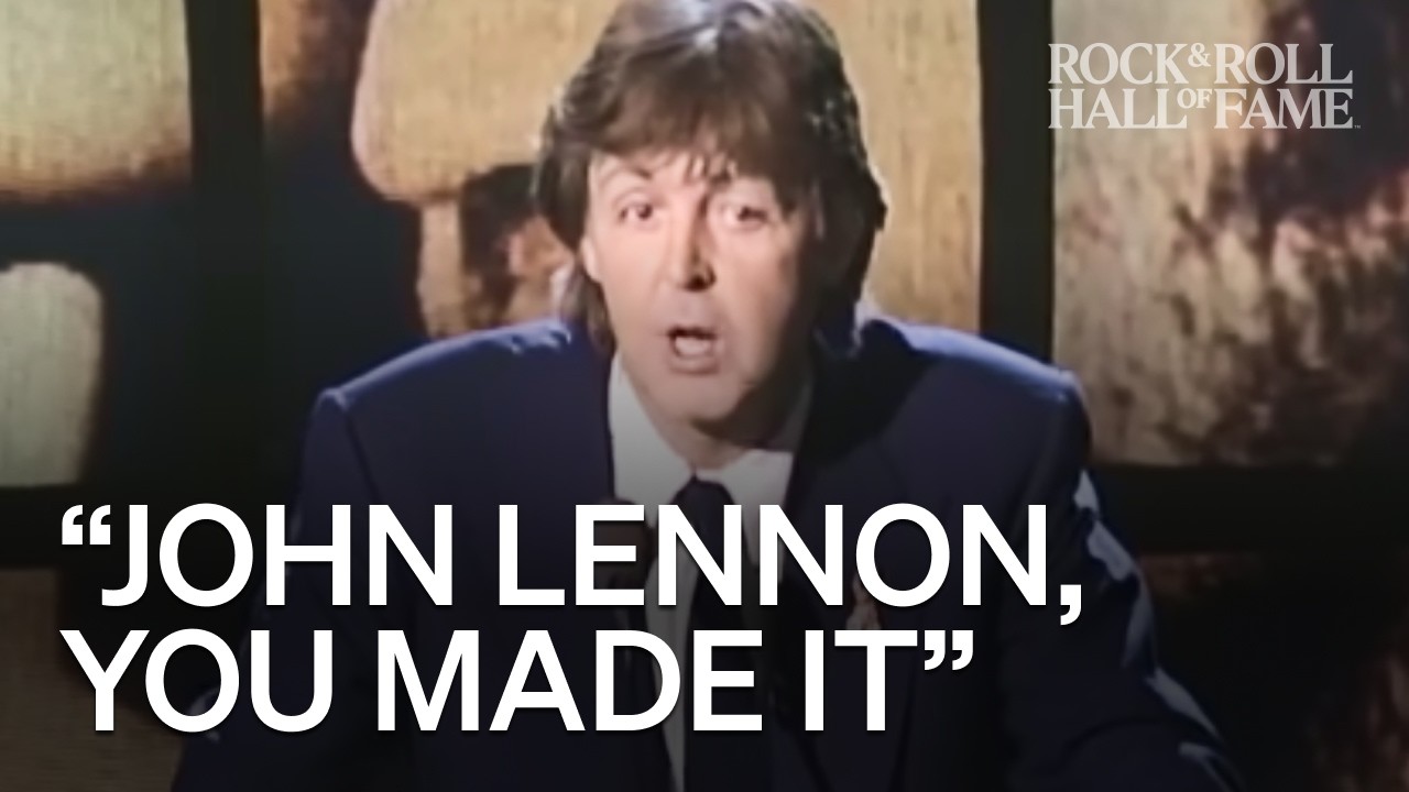 Paul McCartney Inducts John Lennon into the Rock & Roll Hall of Fame | 1994 Induction