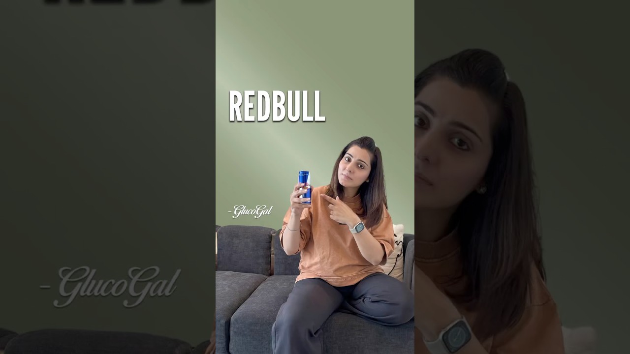 Red Bull: 27 grams of sugar, caffeine on blast, and a 40-point glucose spike! 🪽💥