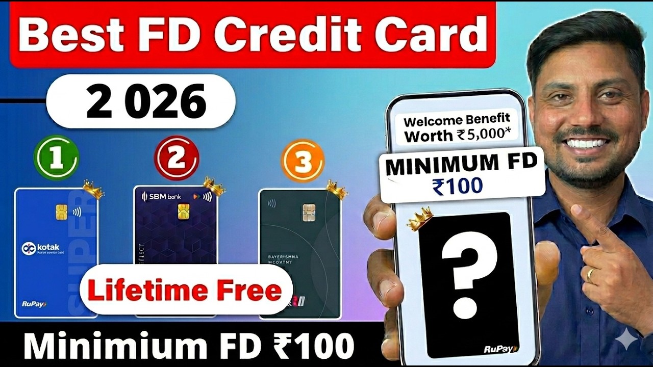 Top 3 FD Based Credit Cards 2026 🔥 Lifetime Free + 100% Approval | Best Against Fixed Deposit