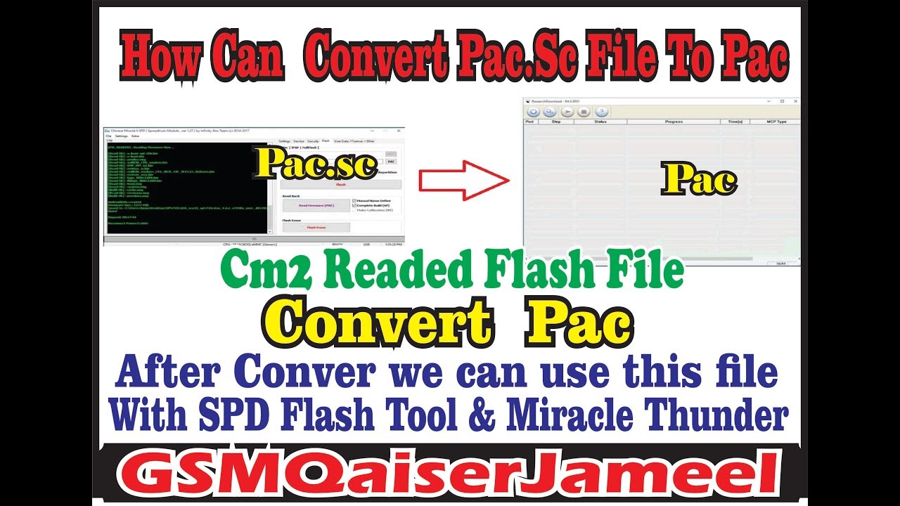 How to convert SPD Pac SC file to Pac file By GSMQaiserJameel