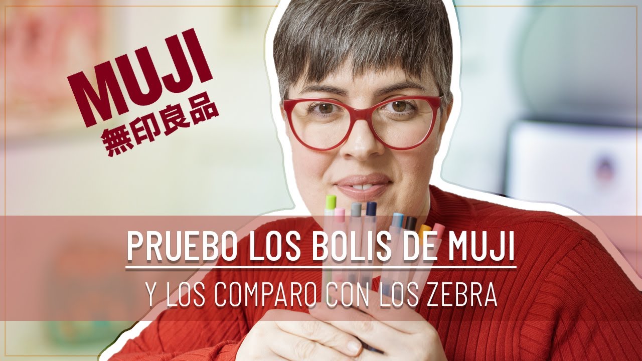 MUJI: PROBANDO sus BOLIS DE GEL | Comparativa con ZEBRA | PAPELERÍA JAPONESA