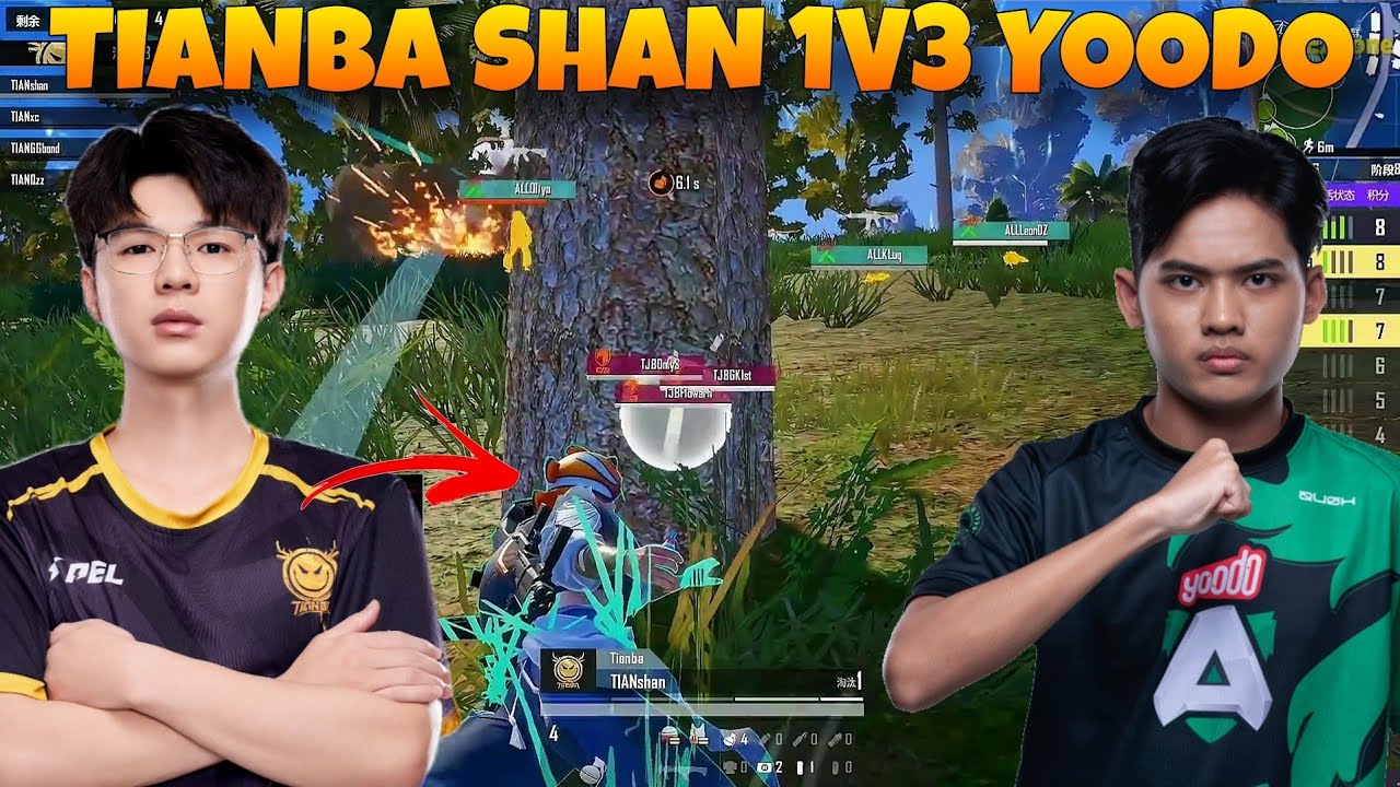 Tianba•Shan🇨🇳 1v3 Yoodo🇲🇾 In PMWC 2024!!🔥🔥 Tianba 11 Kills Domination In PMWC !!🔥🔥
