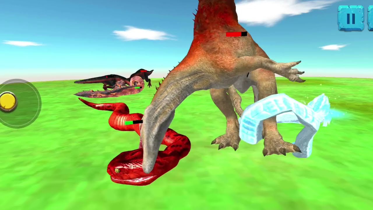 Snake vs Dragon | Godzilla vs Dinosaurs | Trex vs Spinosaurus Fight | Slowly Gamerz