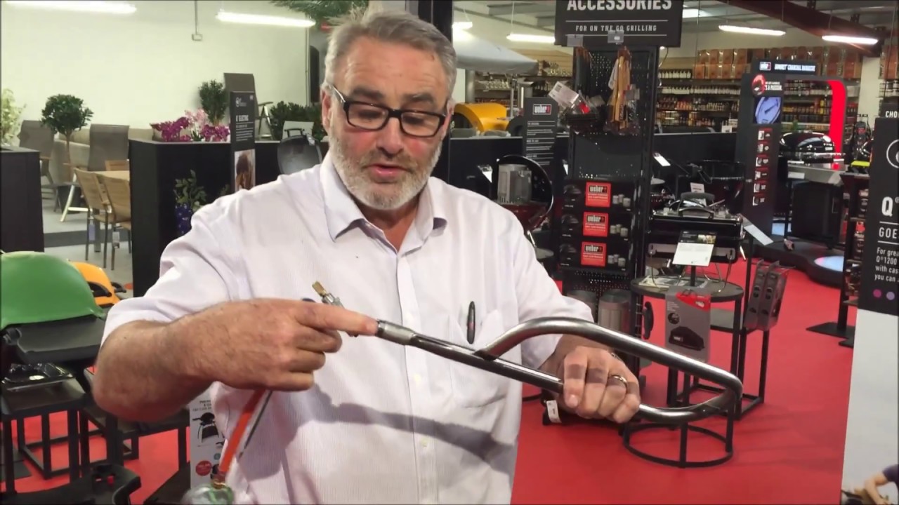 How to remove the burner on a Weber® Q® BBQ for cleaning