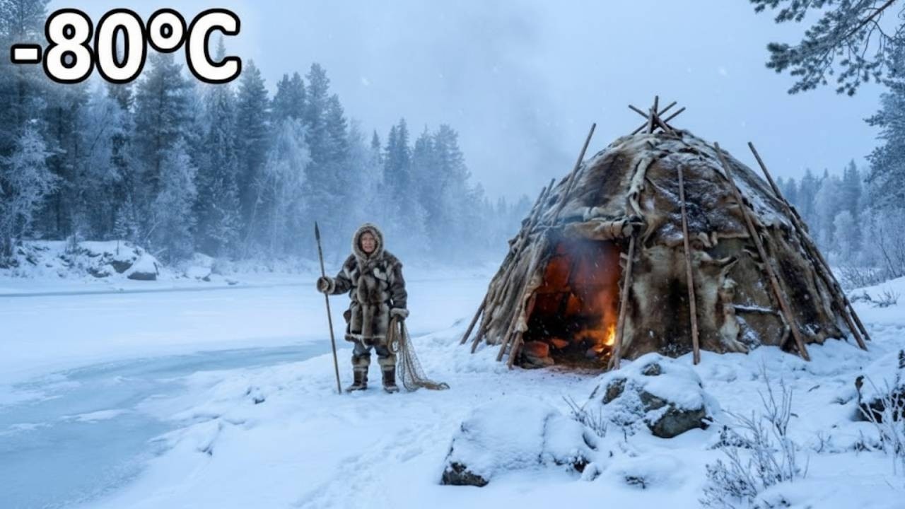 Выживание при -80°C: Как я построил укрытие и ловил рыбу