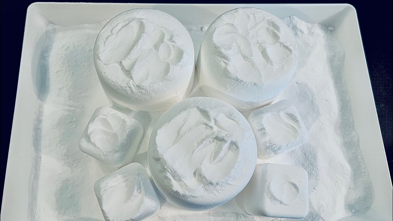 Pure White, Large and Crispy Baking Soda Moulds #satisfying #explore #relaxing  #gymchalk