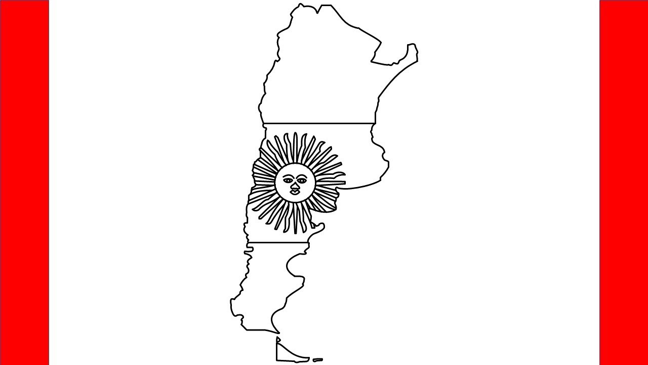 How To Draw Argentina Map - Step by Step Drawing