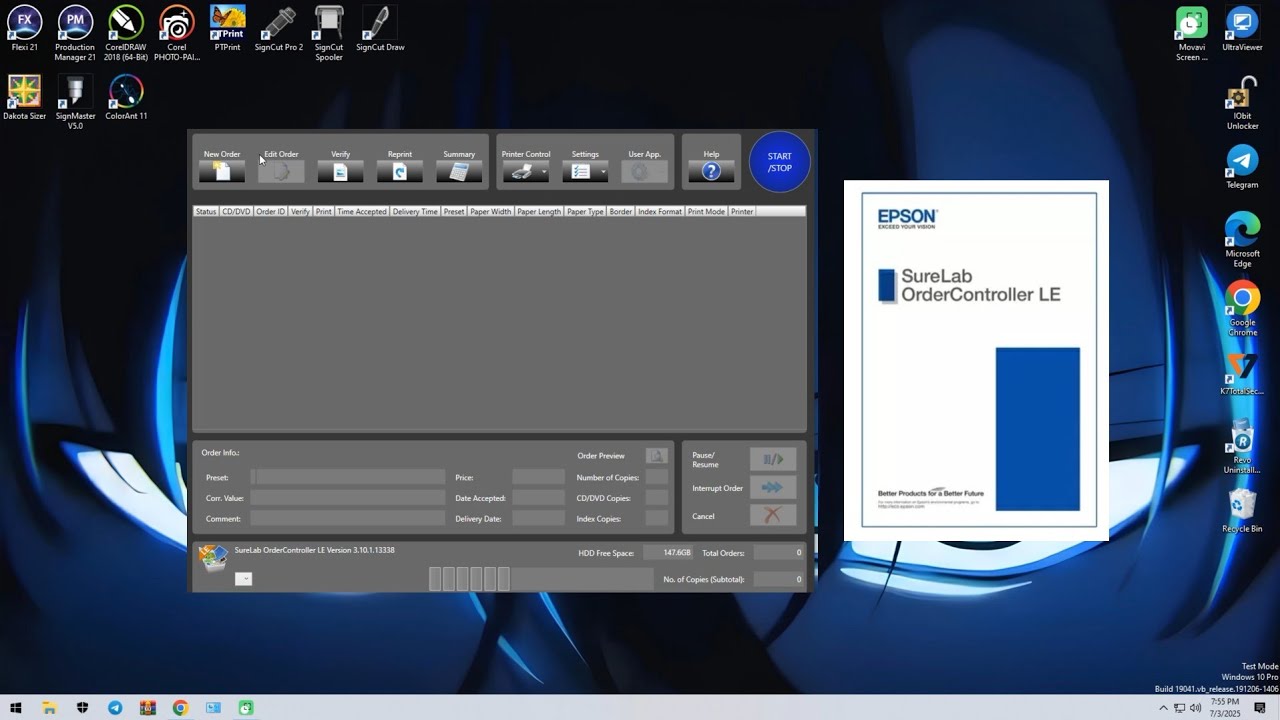 Epson SureLab Order Controller LE Software Version 3.10.1.13388 WhatsApp US To Buy+91 083600 91022 