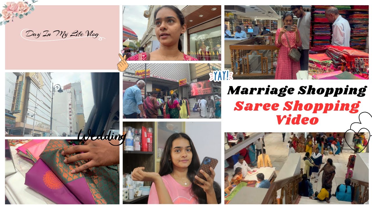 My Marriage Shopping vlog| Finally wedding shopping start Pannitom| Saree shopping video Part - I