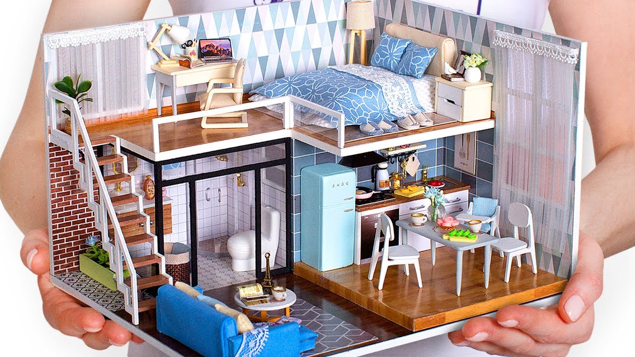 5 Miniatur-Puppenhaus-Zimmer