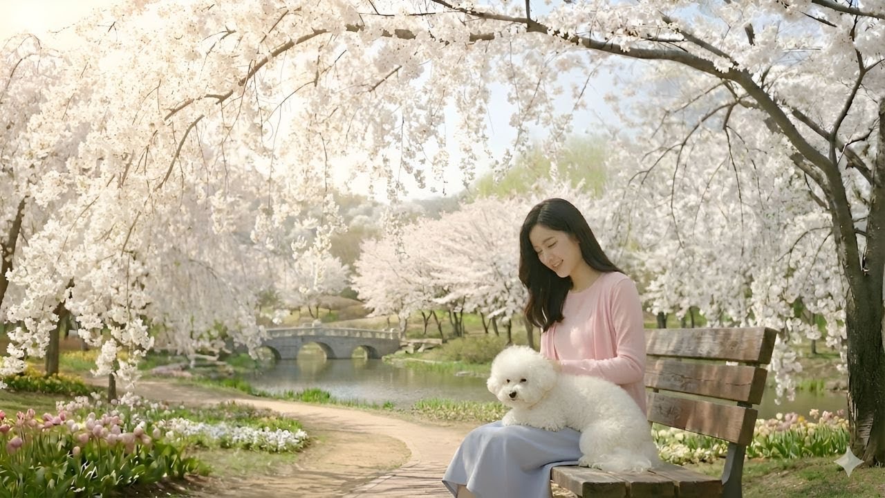 진해 벚꽃 이미지 영상, 봄 감성 힐링 음악 | 벚꽃길 배경영상 | 부드러운 감성 노래 | 봄 플레이리스트, 공부, 수면, 휴식 멜로디, 기분 전환 영상, 음악, 노래