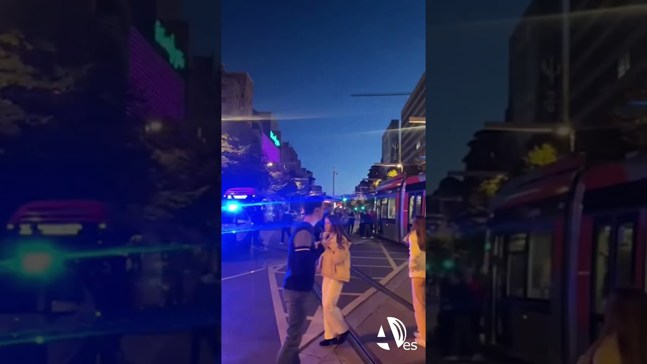 Accidente en plaza Espa&ntilde;a en el que se han visto involucrados un patinete y el tranv&iacute;a de Zaragoza
