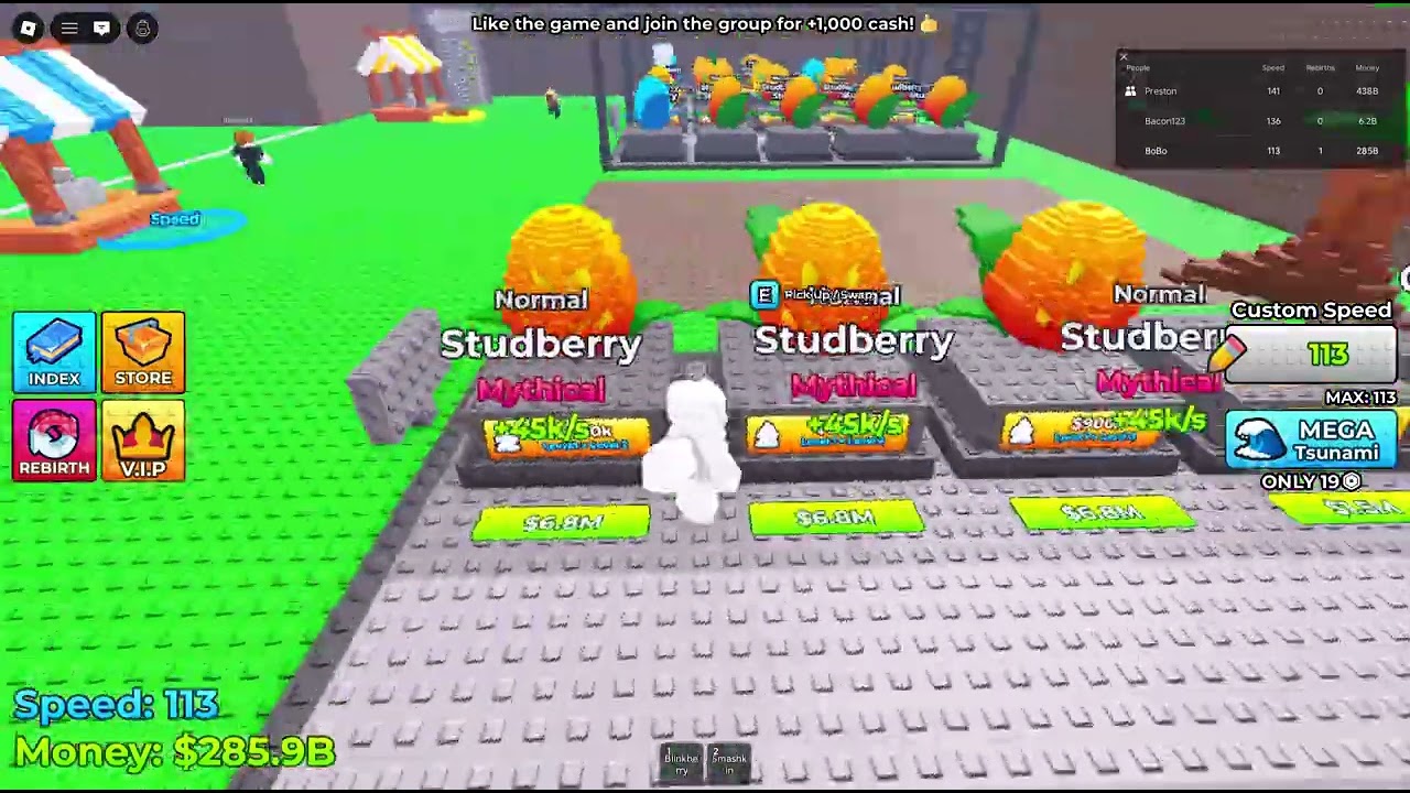 Playing with TOP 1 AND TOP 2 PLAYERS IN [ESCAPE TSUNAMI FOR PLANTS!