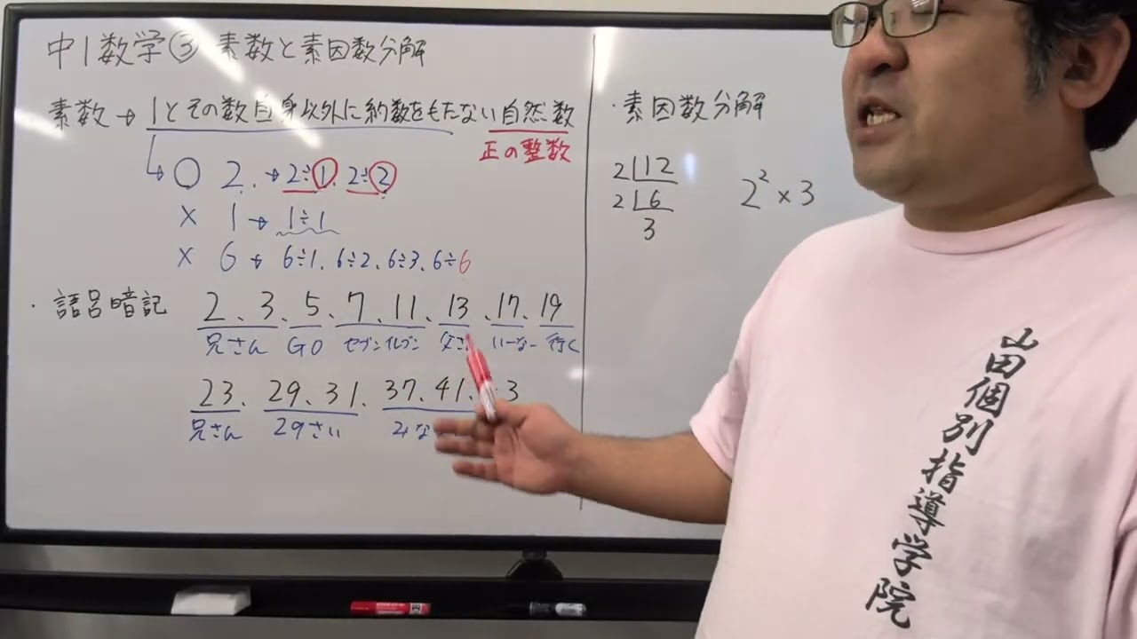 中1数学③　素数と素因数分解