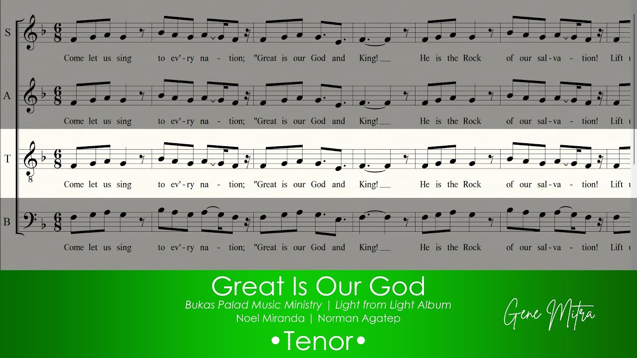 Great Is Our God | Noel Miranda | Bukas Palad | Light from Light •  Tenor