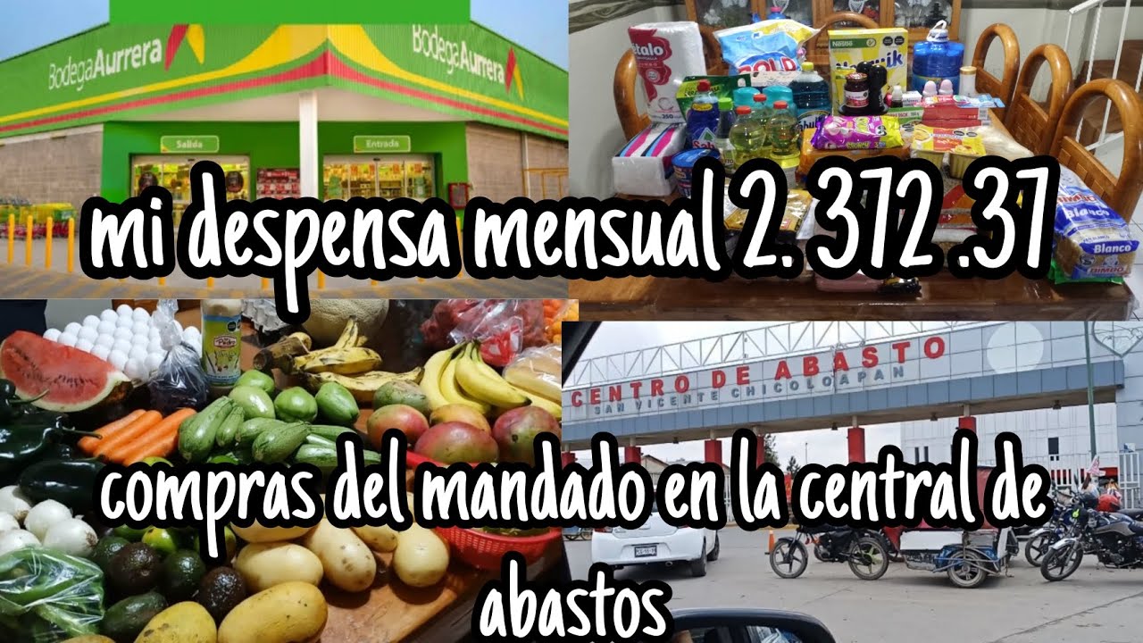 mi despensa mensual/compras del mandado en la central de abastos