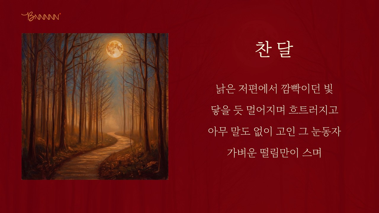 마음에 고인 그리움 하나, 🌙 찬 달이 비추는 길