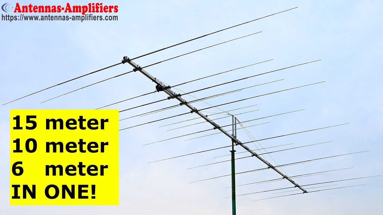 Ham Radio 3-Band Antenna for 15 meter, 10 meter and 6 meter