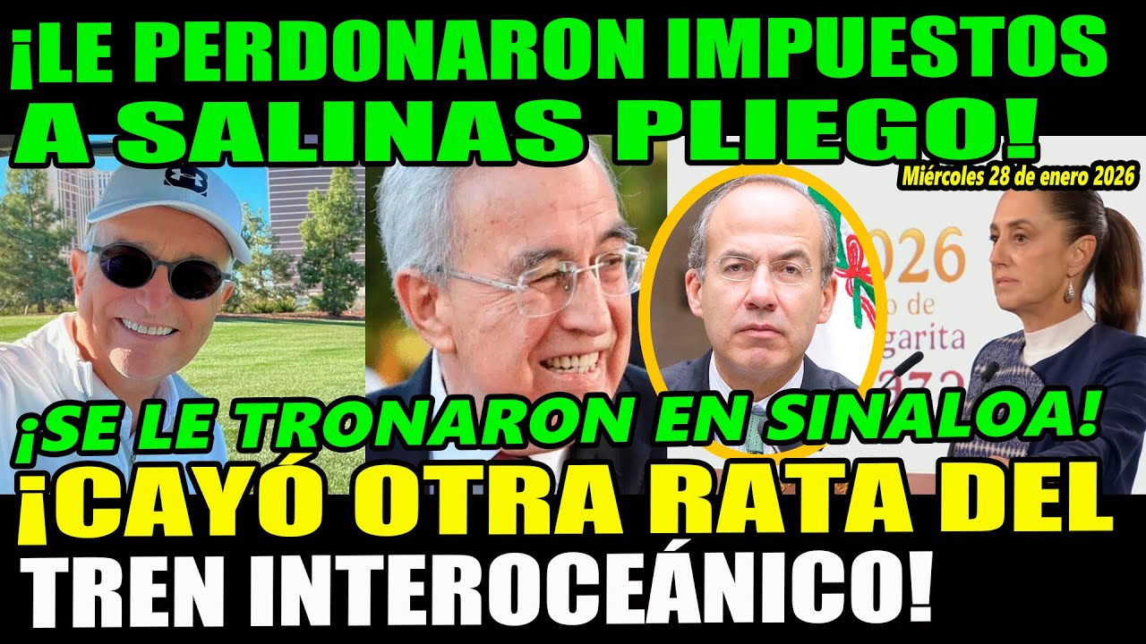 ¡Le perdonan impuestos a Salinas Pliego! Pasó en Sinaloa ¡Cayó otra rata del Interoceánico!