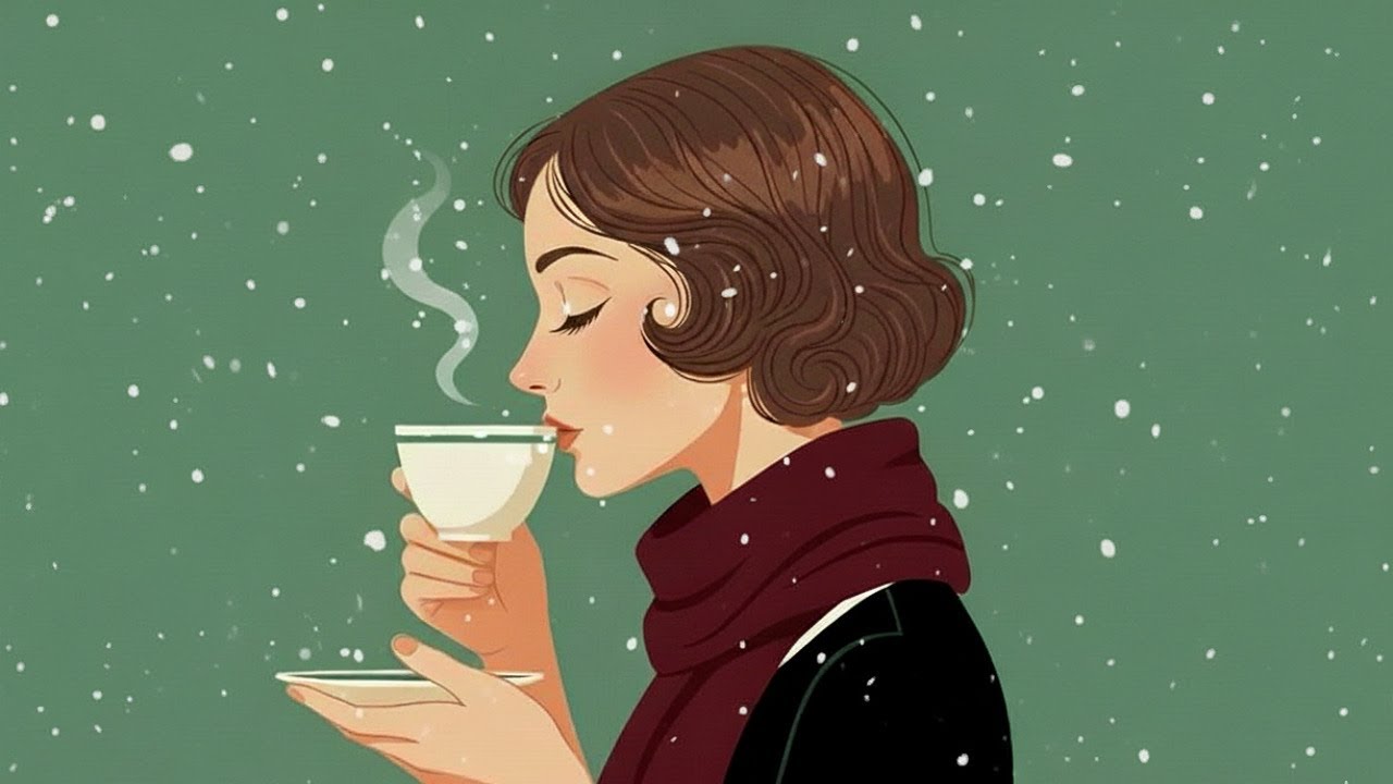 🎄Snowy Night Jazz Lounge | Snowfall Jazz & Warm Lights