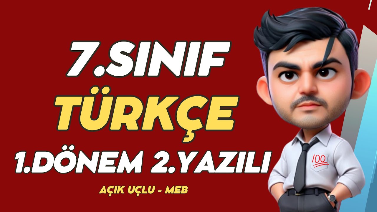 ORTAK SINAV❗7. Sınıf Türkçe 1. Dönem 2. Yazılı