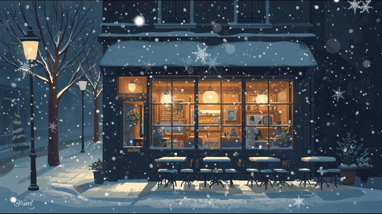 Winter Cafe Nights ❄️ Chill Lofi Mix to Relax, Study & Unwind ☕