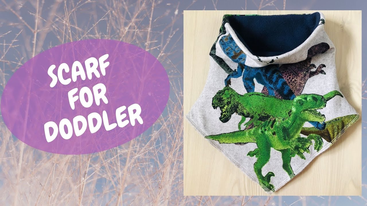How to sew kids winter scarf FREE PATTERN!
