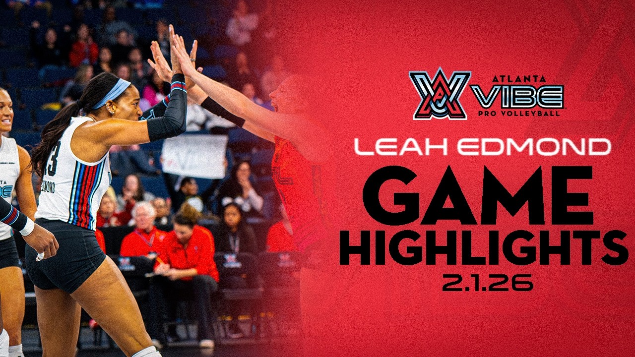 Leah Edmond Leads Atlanta Vibe with 18 Kills and 16 Digs vs. San Diego Mojo (Feb 1, 2026)