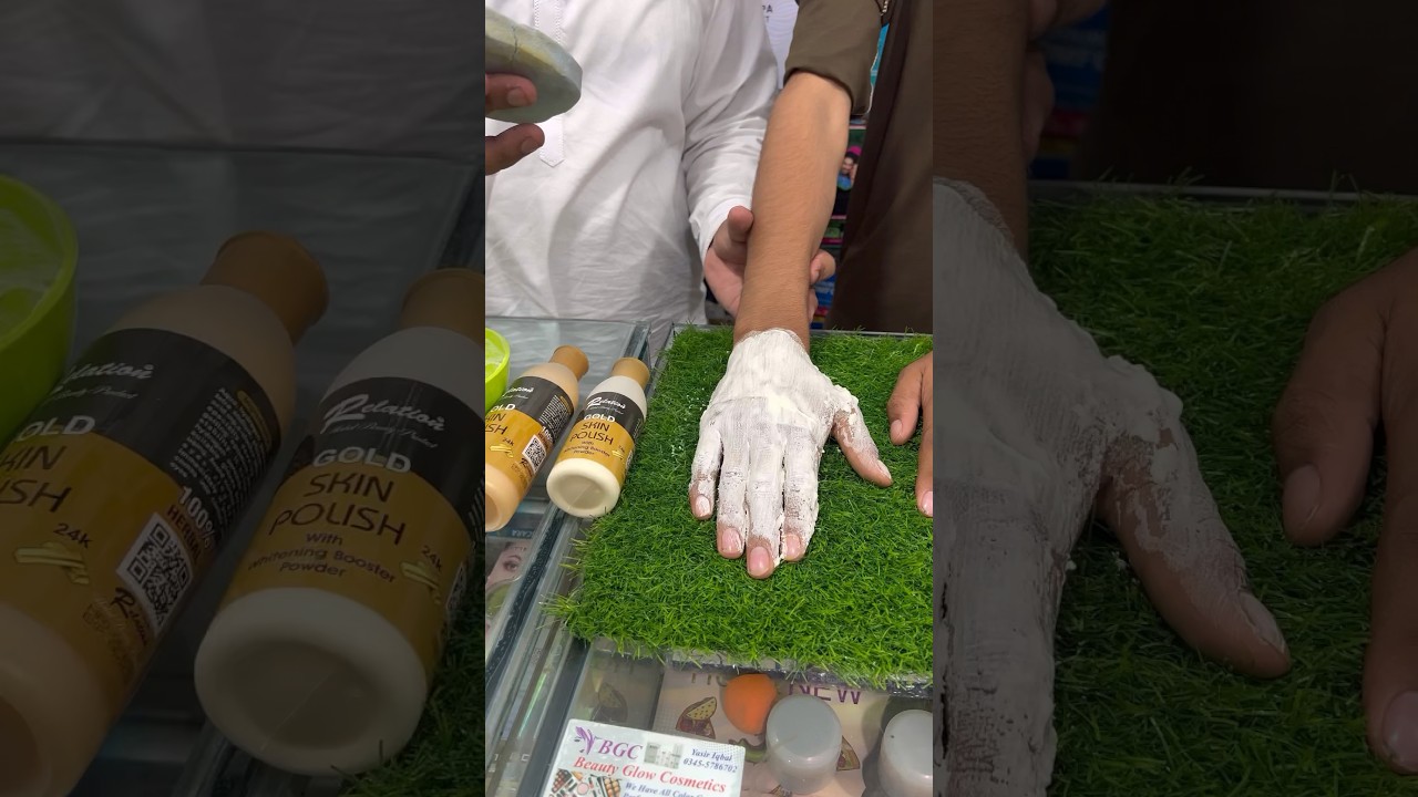 24k Gold Skin Polisher Live demo | Fast Whitening Result For Relation Gold Skin Polisher |