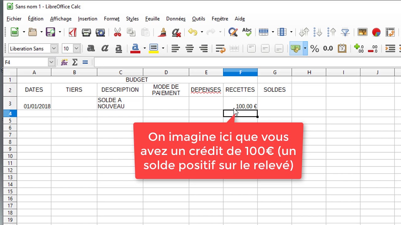 TUTO LIBREOFFICE CALC - Créer un Budget