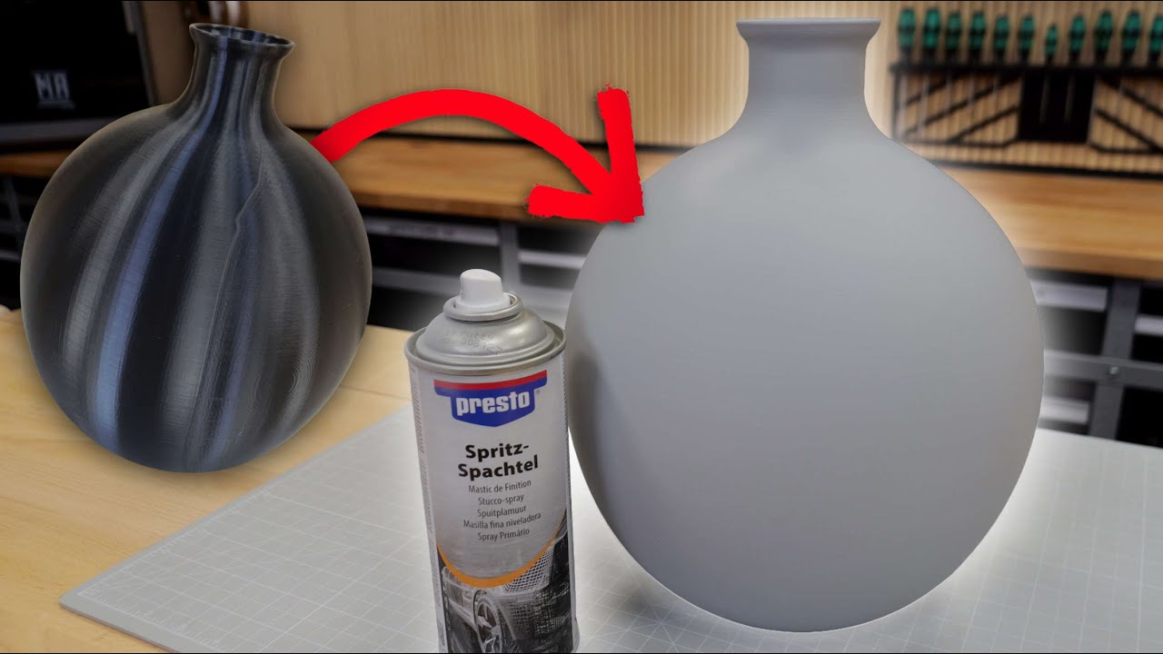 Smoothing and finishing 3D prints &ndash; presto spray putty / NC-combi putty
