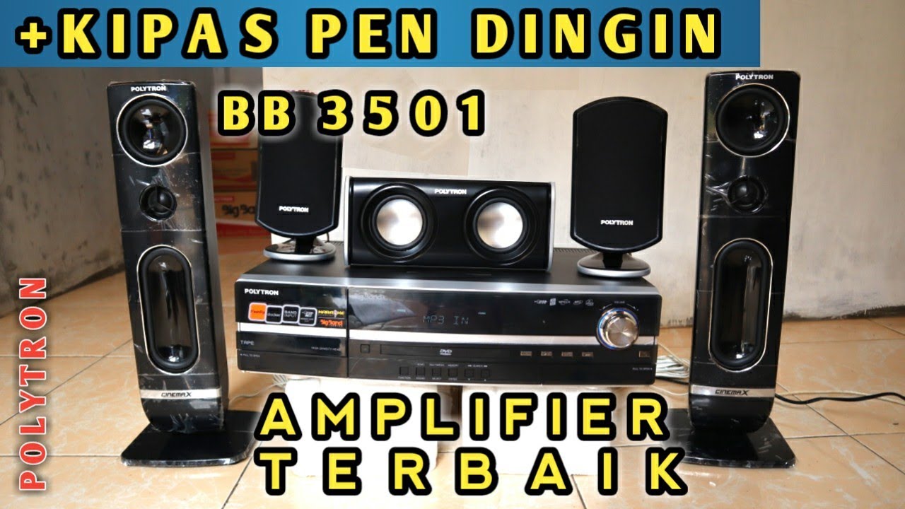 Polytron BigBand BB3501 Ampli MAHAL Sangat BERTENAGA 5 Chanel ( DVD Tape Record Bazzoke Radio FM )