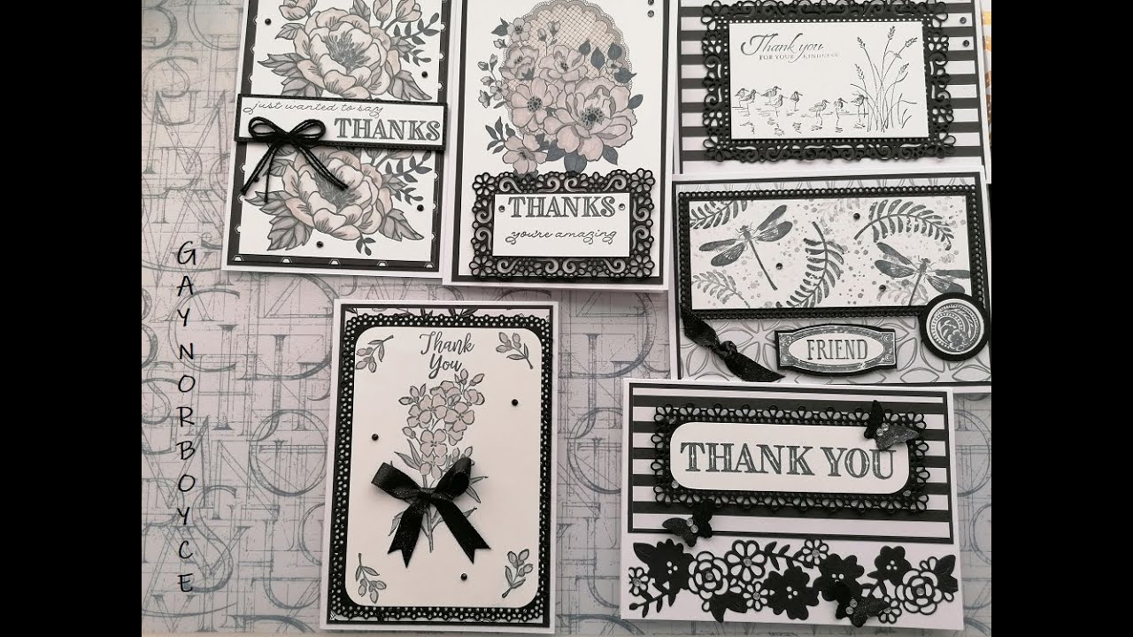 Elegant Black & White card Stampin Up