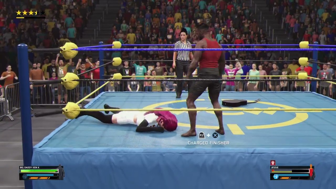 WWE 2K25: Low blow to Jessie from the Pokemon