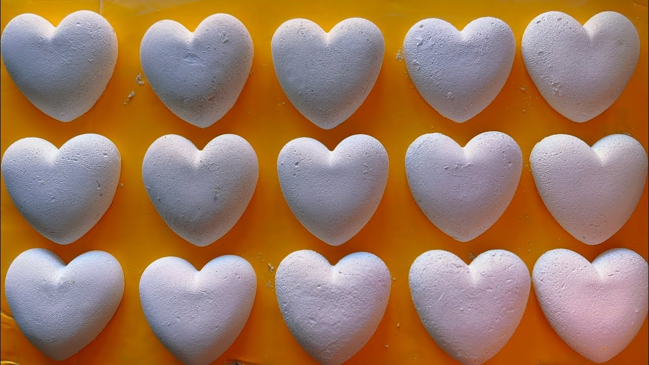 Reformed Gym Chalk Crush | Plain 3D Bubble Hearts | Mass Crush | PettyASMRR | Oddly Satisfying